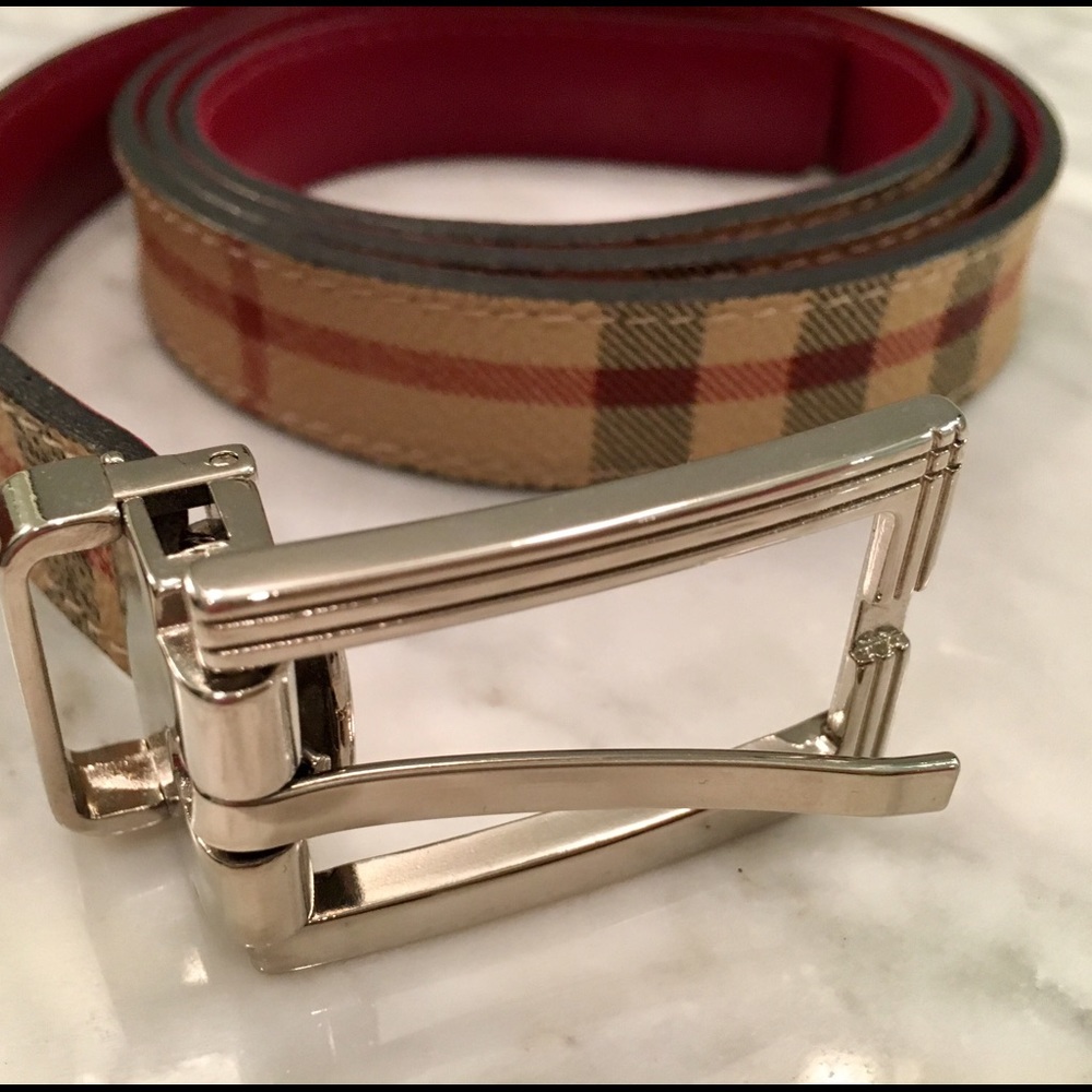 COPY - Burberry Reversible Haymarket Check Belt